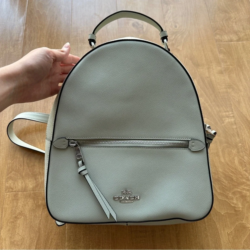 Coach Jordyn Backpack, Light Sage, Women’s Green Leather Backpack
